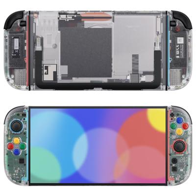 EXtremeRate DIY Ersatzschalen-Tasten für Nintendo Switch Benutzerdefinierte Konsolen-Rückplatte Controller-Frontplatte mit 2 Dekorstreifen und ABXY für