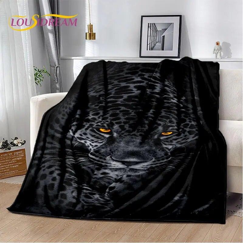 3D Animal Leopard Cheetah Cartoon Beast Soft Plush Blanket,Flannel Blanket Throw Blanket for Living Room Bedroom Bed Sofa Picnic