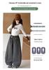 Girls' Autumn 2026 Curved Leg Wide-Leg Lace Waist Balloon Trousers for Medium & Large Children