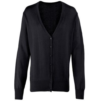 Womens/Ladies Cotton Acrylic V Neck Cardigan