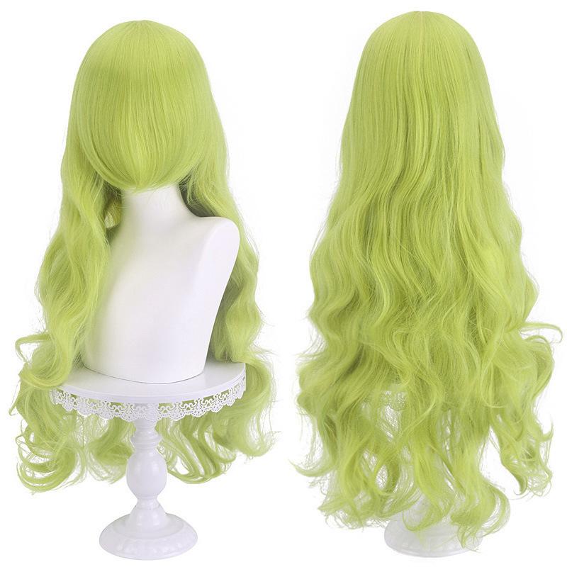 European American Universal Cos Wig Long Curly Hair 80cm Color Big Wave Full Head Cover