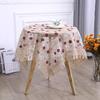Teetisch Tischdecke Rechteckig Haushalt Teetischbezug Wohnzimmer Staubdicht Esstischdecke Stoff mit Spitze Neue Abdeckung Tuch Rund