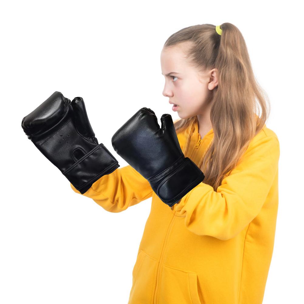 Kids Boxing Gloves Breathable Kickboxing Gloves PU Leather Muay Thai Mitts Fighting Mitts for Boys Girls Youth