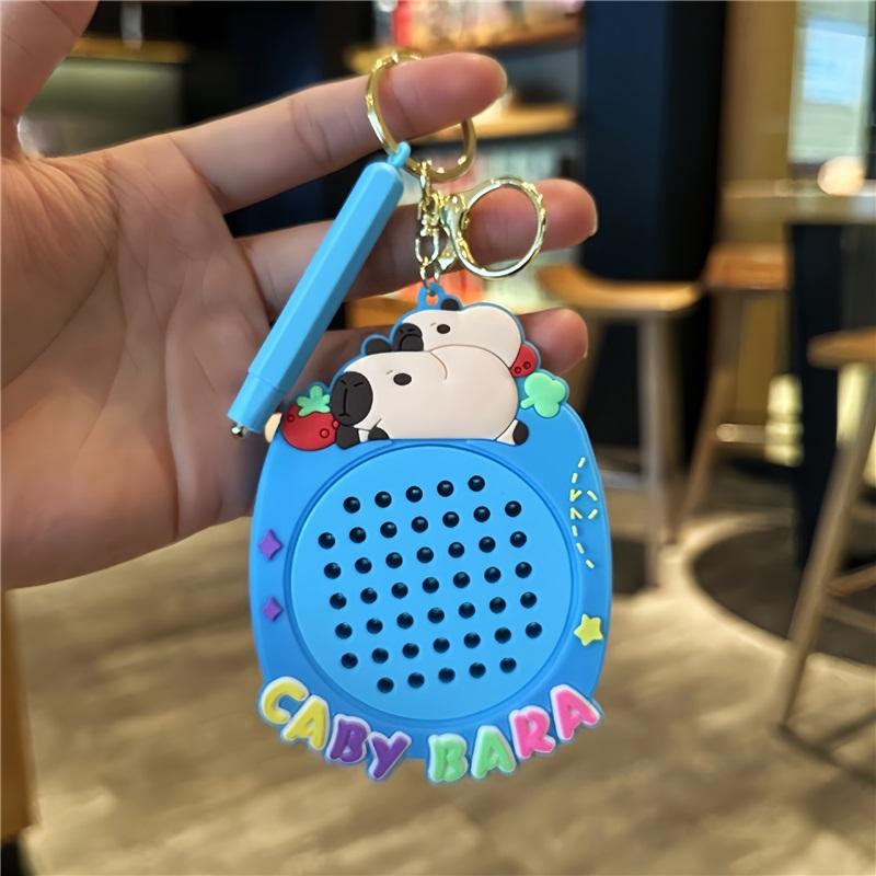 Cute Capybara Steel Ball Magnetic Decompression Keychain Student Bag Pendant Car Keychain