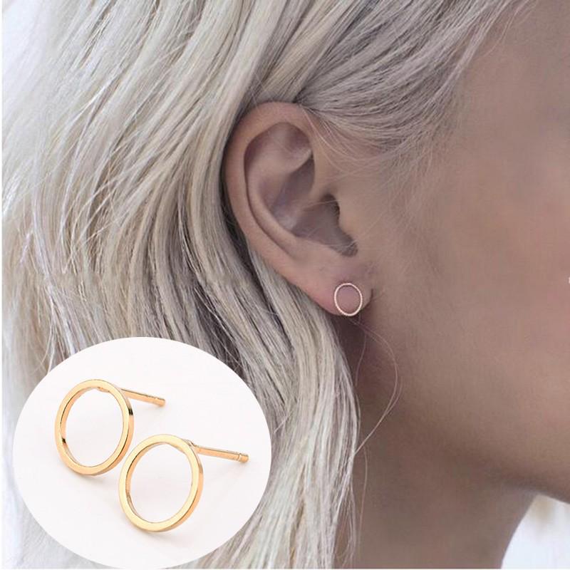 Trendy Geometric Earrings: Square, Circle, Triangle Designs