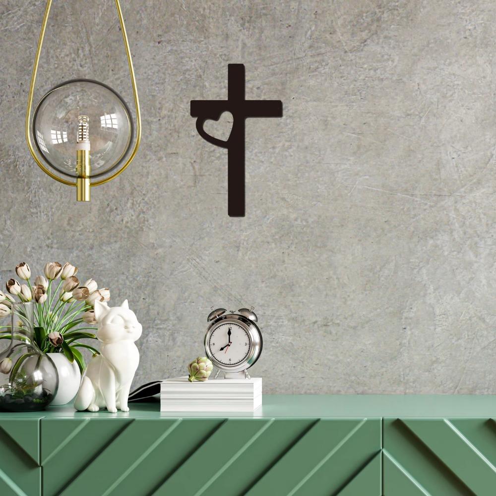 1pc Cross Sign Inspirational Metal Wall Art Religious Wall Decor Resurrection Wall Hanging Perfect Christian Faith Gift