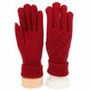 Foldable Cuff Touchscreen Gloves Diamond Pattern Windproof Gloves Full Fingers Gloves  Hiking Use