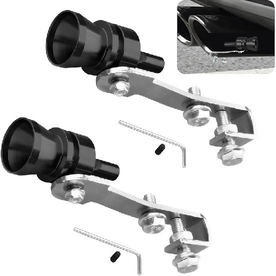 Ijuicy 2 PCS Car Turbo Whistle, Exhaust Muffler Pipe Whistle, Turbo Sound Whistle Exhaust Muffler, Aluminum Car Turbo Sound Simulator, Universal 2 PCS