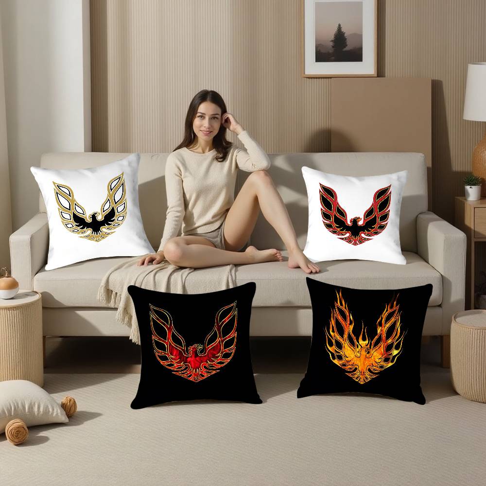 Golden P-Pontiac Band Pillow Case Home Double-Sided Printing Short Plush Colorfast Microfiber Cushion Cover