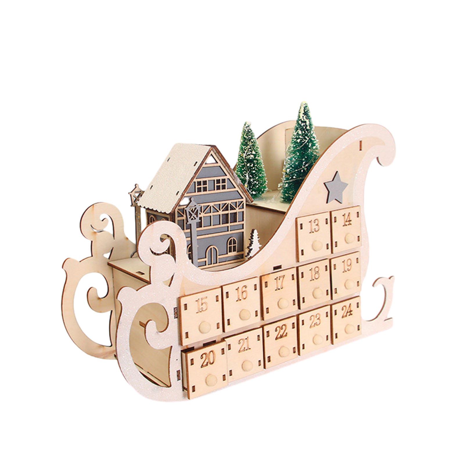 

Рождественский Адвент-календарь Светодиодная Подсветка Пустой Для Наполнения Конфетами Ящик Волшебный Подарок для Распродажи в Торговом Центре Фоновое Украшение M