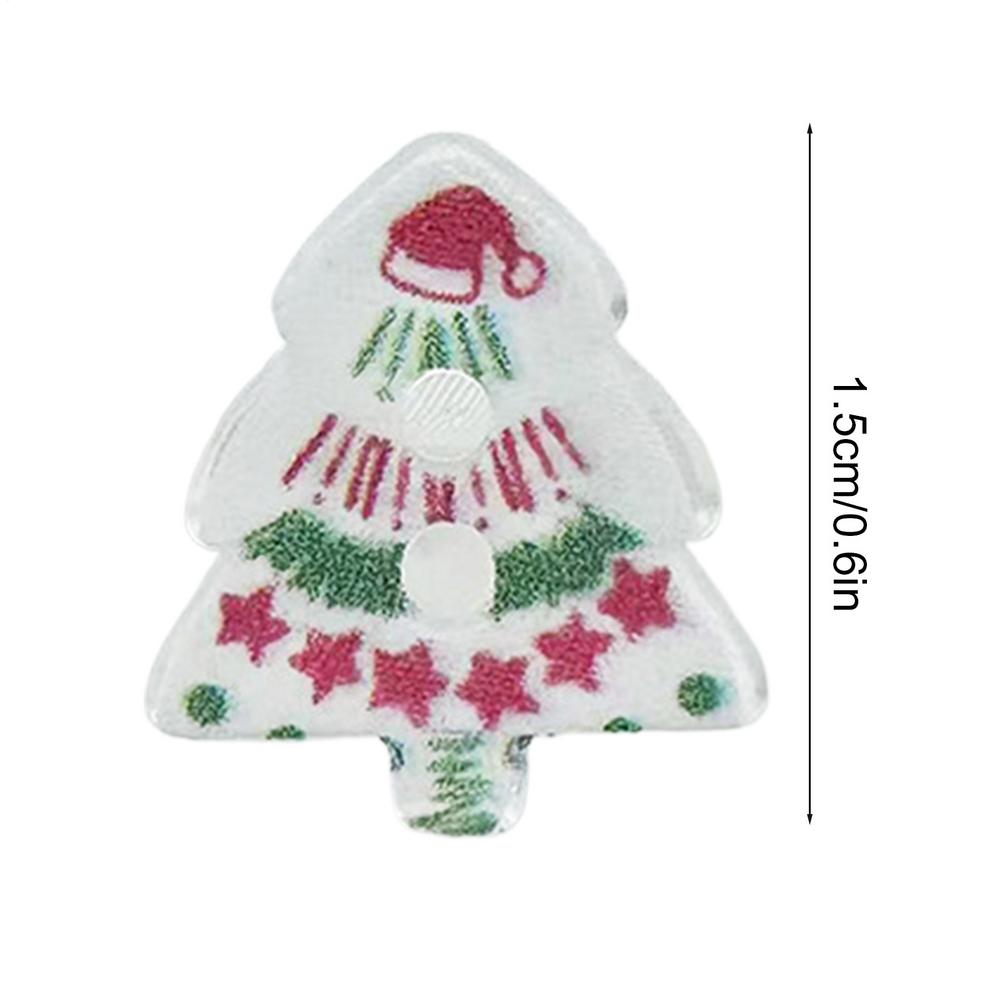 

10 Pieces Christmas Tree Buttons Decoration Pin Ornament 2D Acrylic Christmas Craft Buttons DIY Hats Socks Decoration Buttons