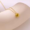 Lucky Star 18K Gold Plated Stainless Steel Star Necklace for Women - Versatile Clavicle Chain