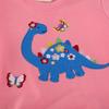 Europejskie i Amerykańskie Bluzy z Kapturem dla Dzieci z Haftowanymi Dinozaurami na Jesień