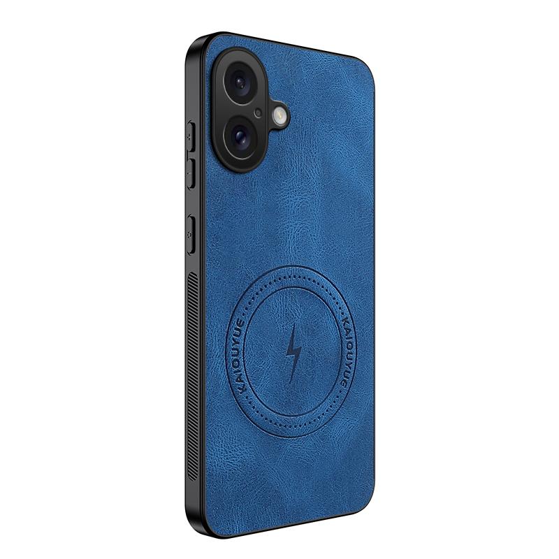 For iPhone 17 Air Luxury Lightning Magnetic Leather Case For iPhone 17 Pro Max Soft Shockproof Mobile Phone Protector Cover 17