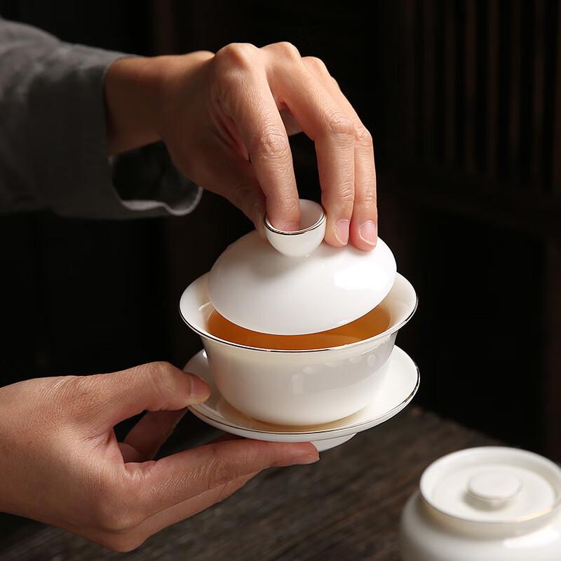 Mutton Fat Jade Porcelain Travel Tea Set