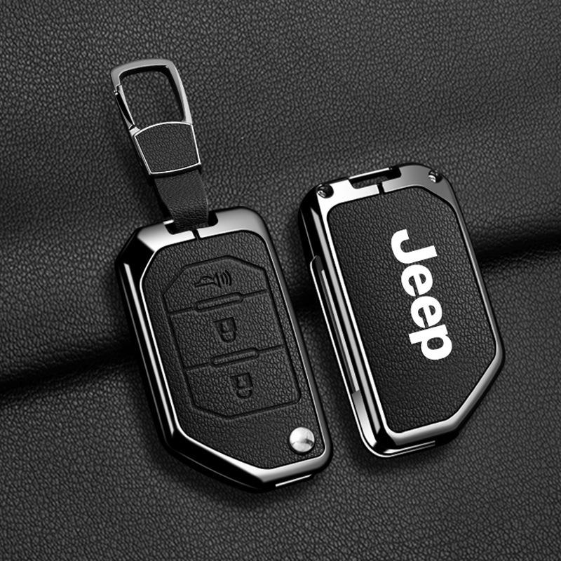 Compatible Jeep Key Case for Compass, Renegade, Cherokee, Grand Commander, Grand Cherokee