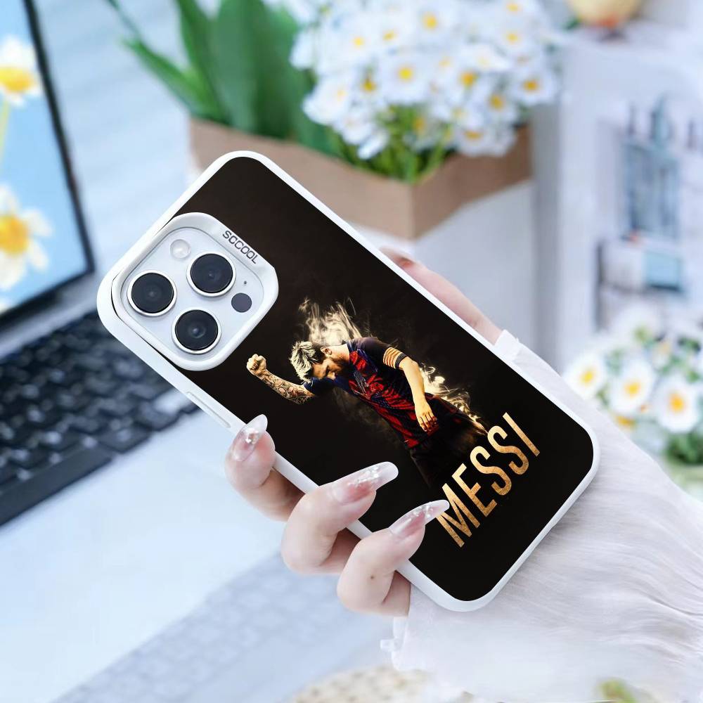 

MESSI Phone Case For iPhone 16,15,14,13,12,17,Pro,MAX white Matte Shockproof Cover iPhone15pro