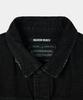 Maison Mined Cut Out Denim Trucker Jacket Black