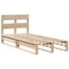 VidaXL Cadre de lit avec tête de lit 75x190 cm bois de pin massif, meuble de chambre, sommier, lit en bois, lit, lit simple 850818