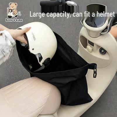 Large Capacity Foldable Helmet Bag for Electric Vehicles, Motorcycles, and Bicycles - Multi-functional, Portable Oxford Cloth Cycling Storage.