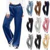 Women's Wide Leg Pants With High Waisted Straight Leg And Spliced Pocket Casual Pants