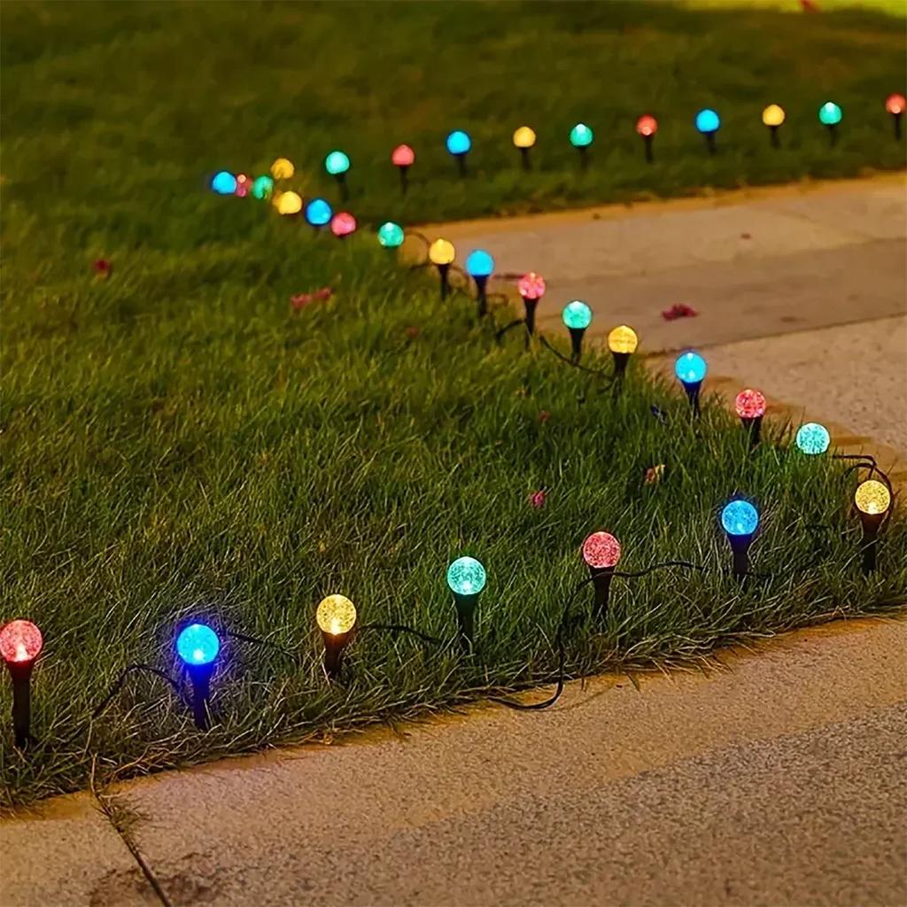 Outdoor Solar Bubbles Lawn Lamp String Set Landscape Decoration Waterproof Leds Solar-Powered Stake Lights for Garden Yard