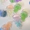 Creative Jelly Color Jellyfish Charm Keychain Y2K Beaded Pendant Phone Chain Car Hanging Decoration Bag Pendants Ornament Gifts