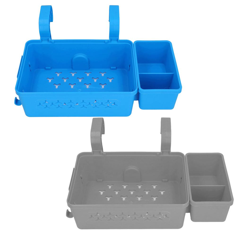 Poolside Storage Basket Thickened Swimming Pool Hanging Basket with Cup Holder for 2.3in Or Less Top