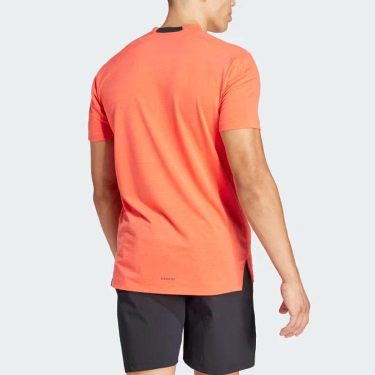 adidas Designed for Training Workout Tee Bright Red Men Streetwear IS3815