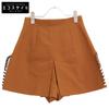 TOGA PULLA TP51-FF230 Brown Leather Stitch Shorts Bottoms 34 BrownUsed