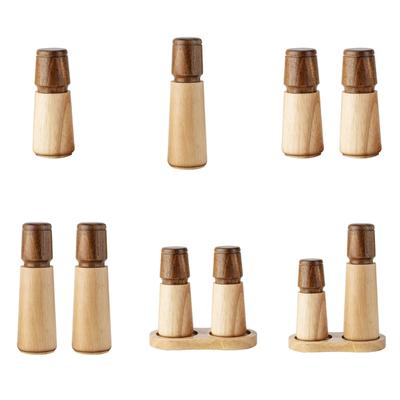 Einfach zu bedienende natürliche Holz Gewürzmühle Manuelle Holz Pfeffermühle Langlebige Salz Pfeffermühle mit Mahlwerk
