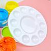 2Pcs 17CM Paint Palette 11 Wells Round Non-stick Easy Clean Kid Adult Student Craft DIY Watercolor Mixing Oil Acrylic Paint Tray Pallet Artist