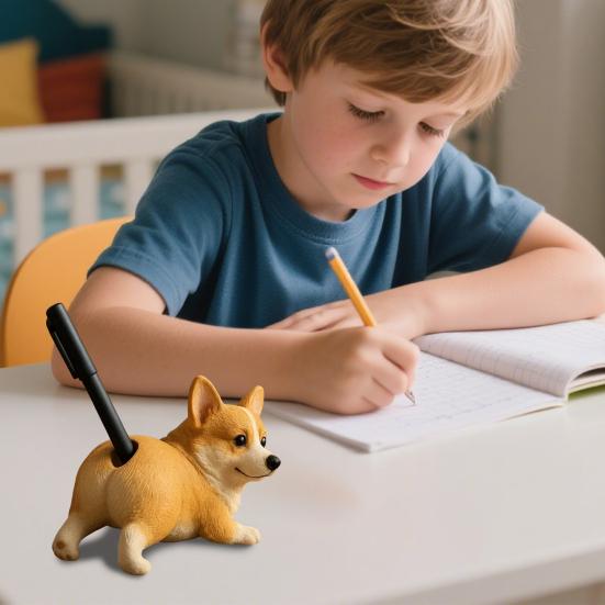 Puppy Butt Pen Holder Silly Smile Dog Pen Stand Practical Desk Organizer Corgi Gift for Dog Enthusiasts