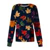 Women's Casual Long Sleeve Leaf Floral Print Single-Breasted Cardigan for Caregivers