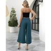 OOMPH! Cotton Linen Palazzo Pant for Women Women' High Rise High Waist Trousers Flowy Wide Leg Plazzo Pant Trouser wi