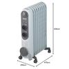 DeLonghi Amicaldo Oil Heater Heating Equipment 8 tatami to 10 tatami convection type RHJ45M0912-SG White