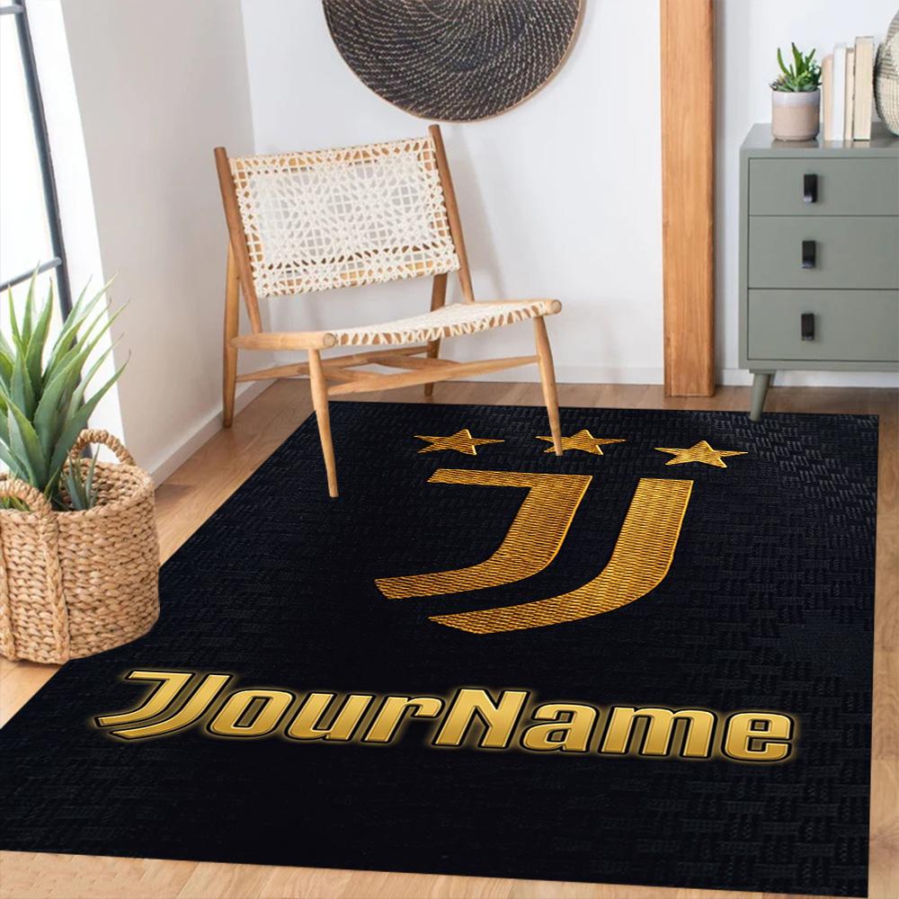 Juventus Customize Text Carpet Design for Game Room Foyer Living Rooms Playrooms Anti-slip Rug Decorate Offices Perfect Birthday/Christmas Gift Idea