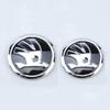 2Pcs 80mm 90mm Car Head Front Rear Boot Trunk Emblem Sticker for Skoda Octavia 2 3 A5 A7 Kodiaq Fabia Rapid 3 Karoq Superb VRS