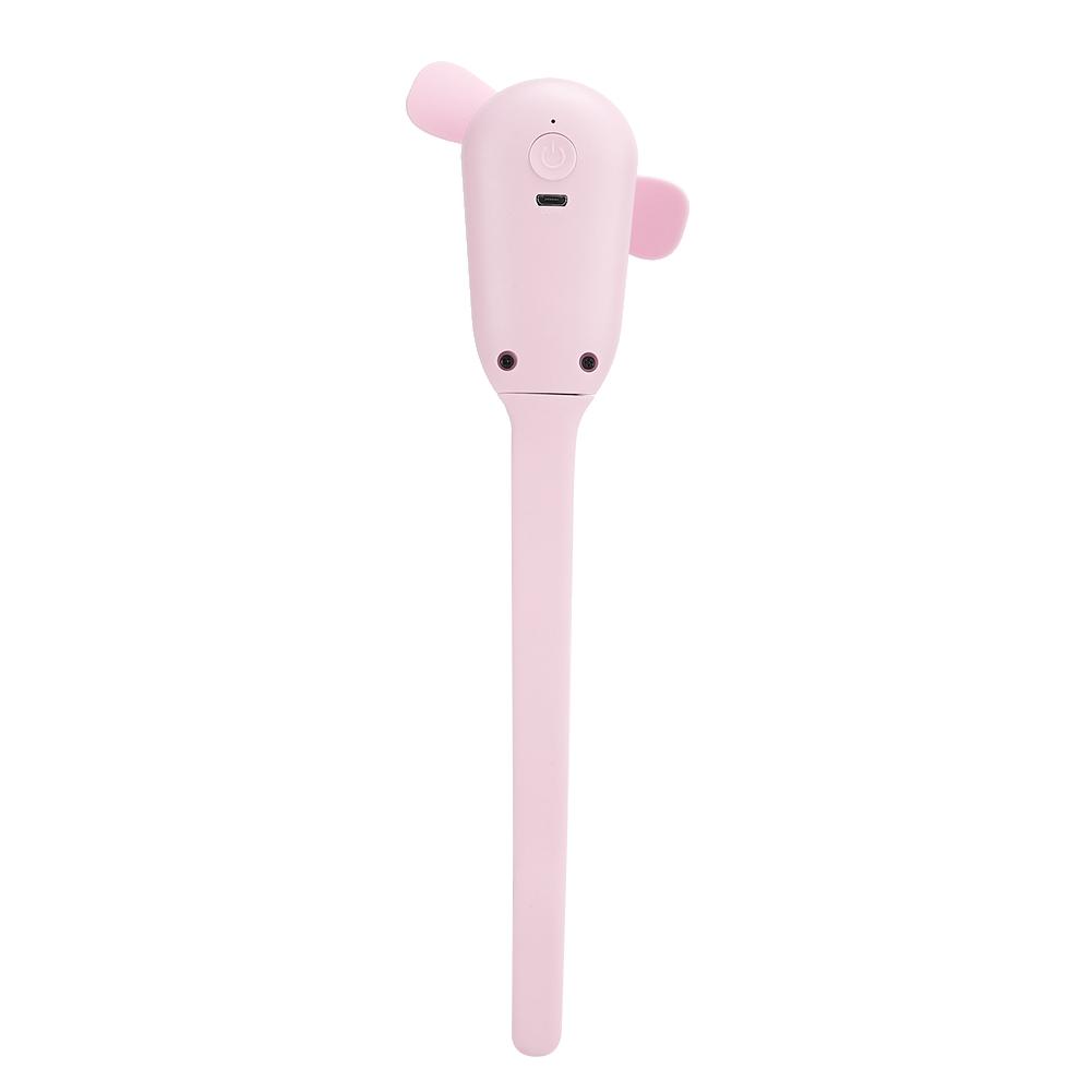 Mini Flexible Fan USB Charging Portable Desktop Bedside Universal Fan Blade Auto Stop(Pink )