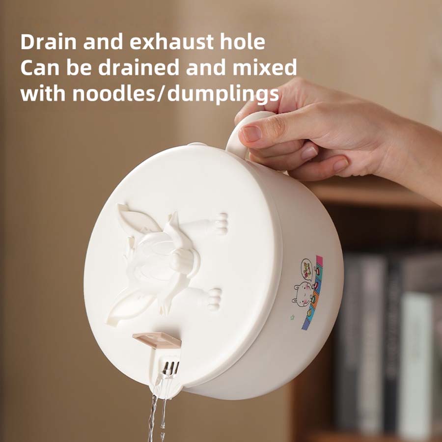 Ramen Bowl Instant Noodle Bowl with Lid and Handle Portable Soup Bowl with Handle Ramen Cooker Dishwasher Safe for College Dorm