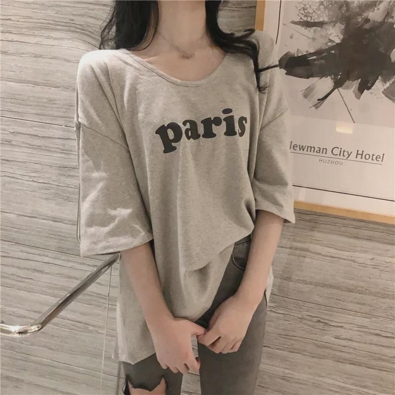 Korean Style Women's Mid-length Short-sleeve Summer T-shirt - New for 2025