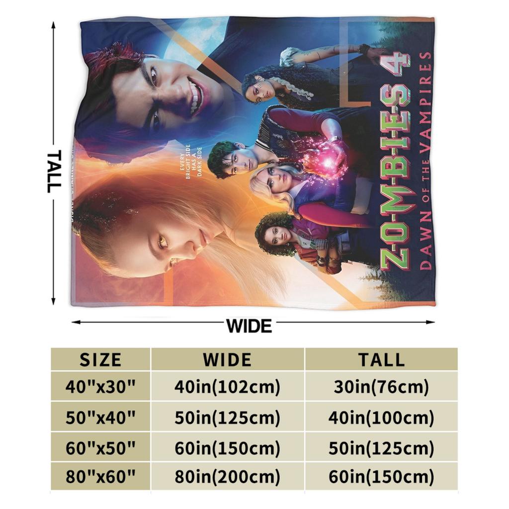 Zombies 4: Manta Amanecer de los Vampiros Súper Suave Acogedora Mantas de Tiro para Sofá 50x60 Pulgadas Colcha Multitamaño
