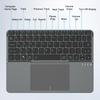2-in-1 Kabellose Bluetooth 5.0 Faltbare Tastatur Abnehmbarer Lederständer Touch Tragbare Tastatur für Tablet/Telefon/PC Touch
