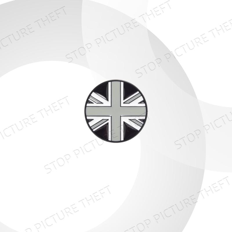 1Pc Metal Alloy Diamond Inlaid Style Union Jack British Flag Logo Car Trunk Fender Sticker Side Emblem Badge Decorative Accessories