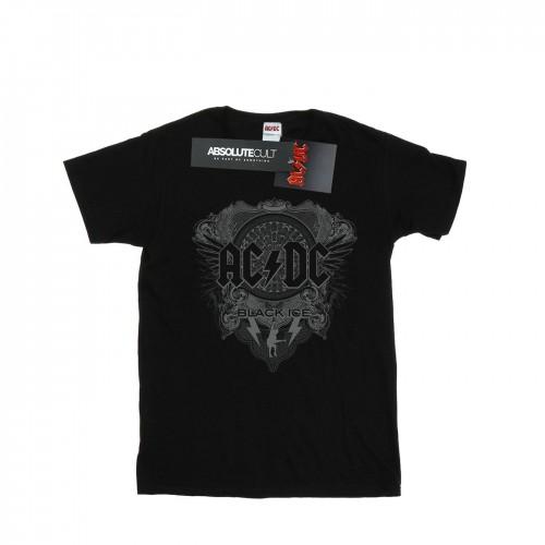 AC/DC Womens/Ladies Black Ice Cotton Boyfriend T-Shirt