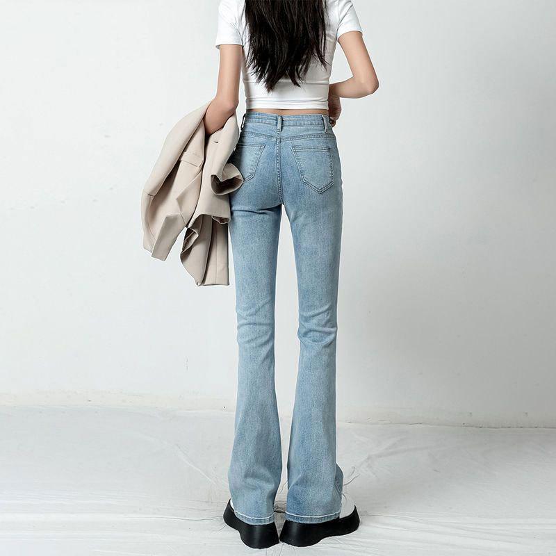 High Waist Slim Fit Denim Jeans For Women With Stretch Cotton Fabric Spring 2023 Style