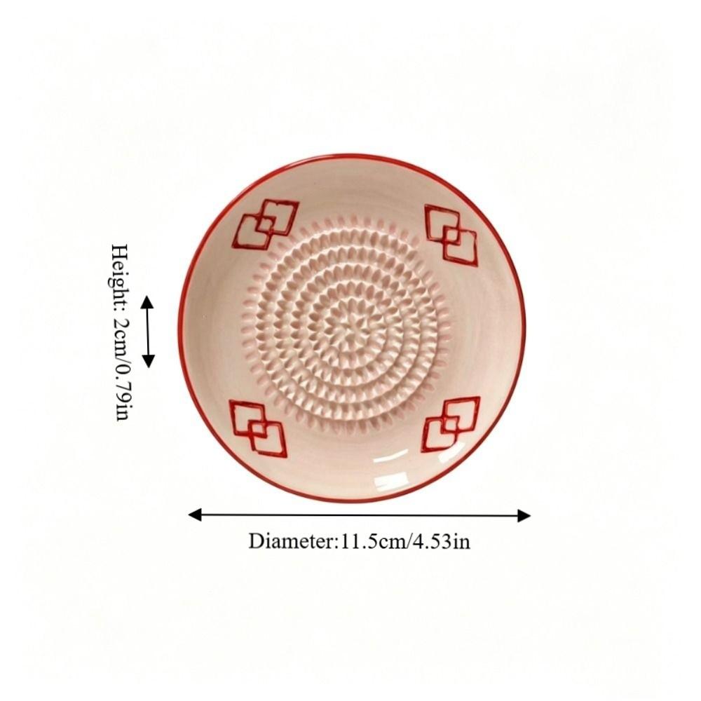 Easy Clean Ceramic Ginger Grater Round Plate Fruit Grinding Tool Tomato Grinder Dish  Fruit Puree