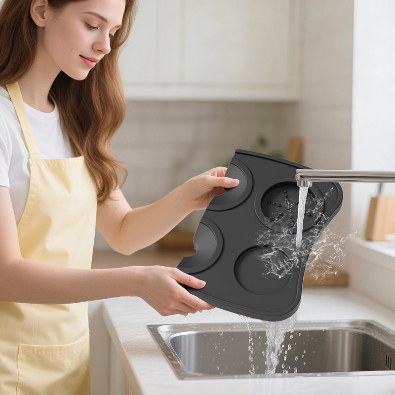 Espresso Kaffeetamper Matte Anti Station Press Tamper Halter Eckmatte Pad Silikon Kaffeegeschirr Wdt Werkzeuge Tamper Barista