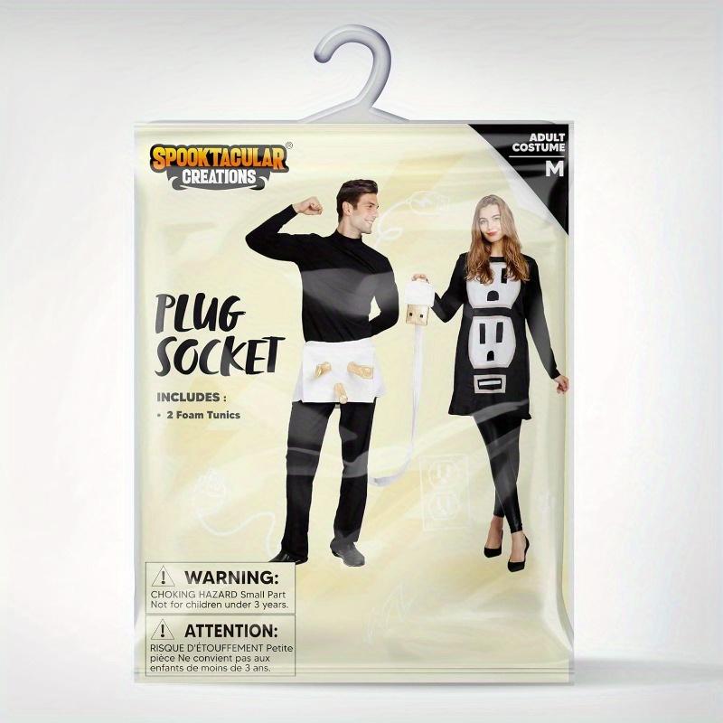 Spooktacular Creations Costume di Halloween Spina e Presa per Adulti, Costume di Coppia Spina e Presa Costume USB
