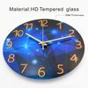 Glass Wall Clock Unique Style Beautiful And Durable Silent Electronic Table Clock Digital Clock Desk